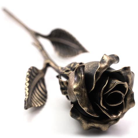 metal rose box|Amazon.com: Bronze Metal Rose.